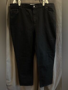 NWT Abercrombie & Fitch Women’s ‘The '90s Straight’ Black Jeans; Size 35/20L